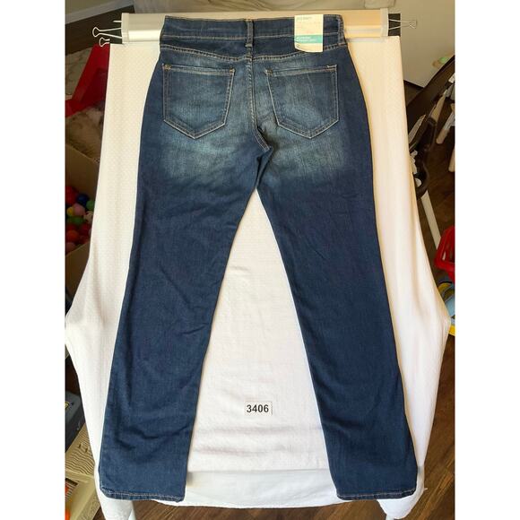 Old Navy Women Jeans size 2 US Blue Mid Rise Stretch Boyfriend Straight NWT - Picture 10 of 12